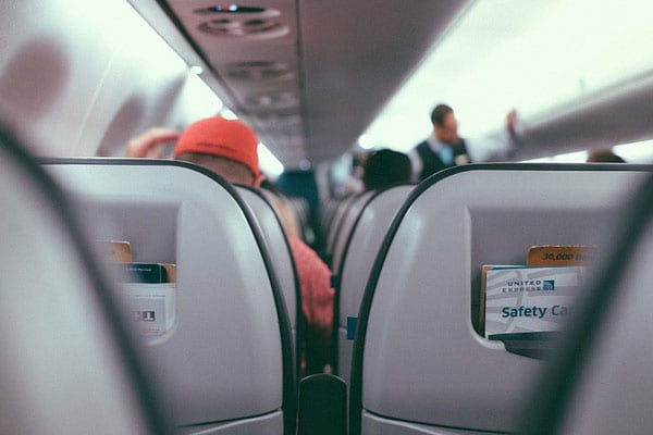 Inside an Airplane